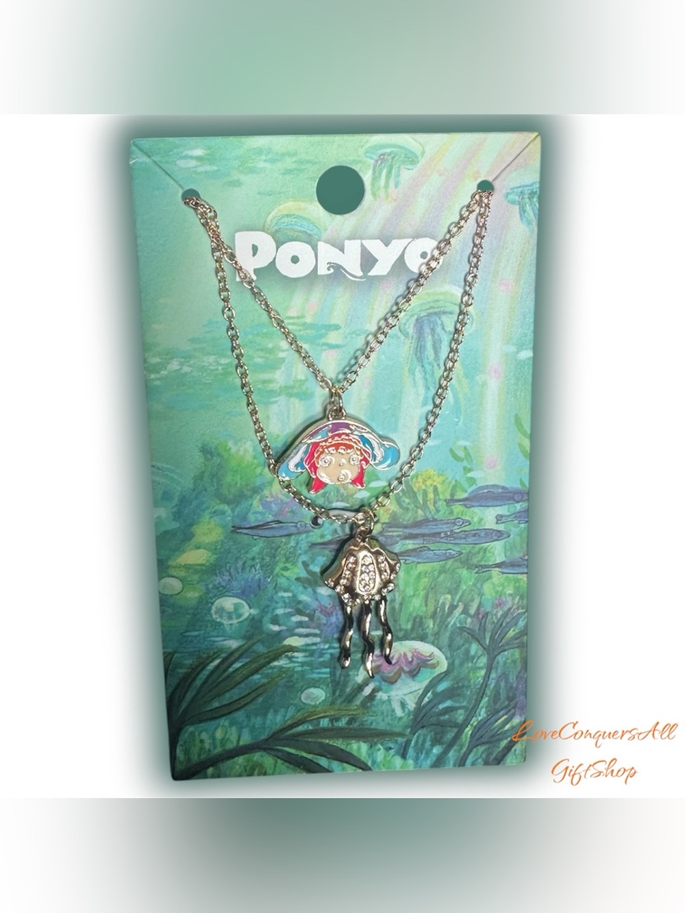 Studio Ghibli Ponyo Jellyfish Necklace Set
